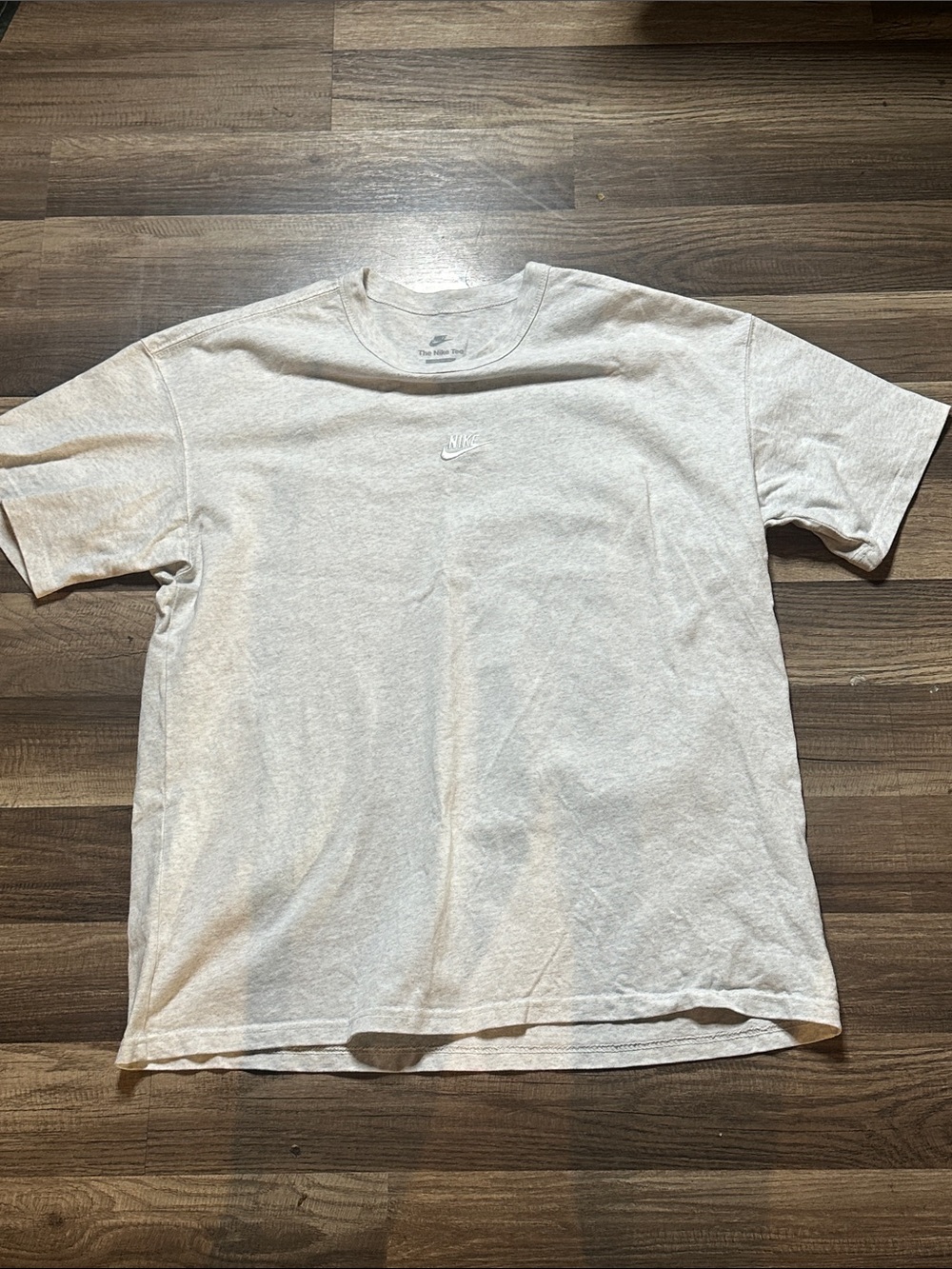 Nike Light Gray Short-Sleeve Crewneck Tee Size L